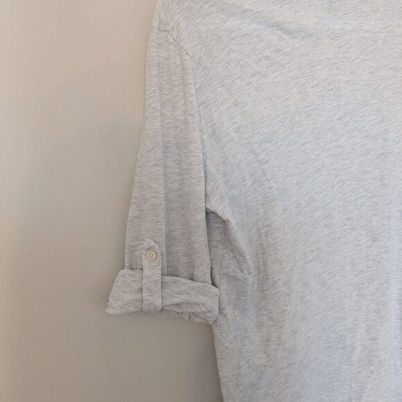 H&M, Henley long sleeve,  marle Grey, Size M - Picture 6 of 9